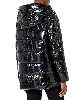 Amazon.com: DKNY Women's Snap-Side Glossy Puffer Outerwear